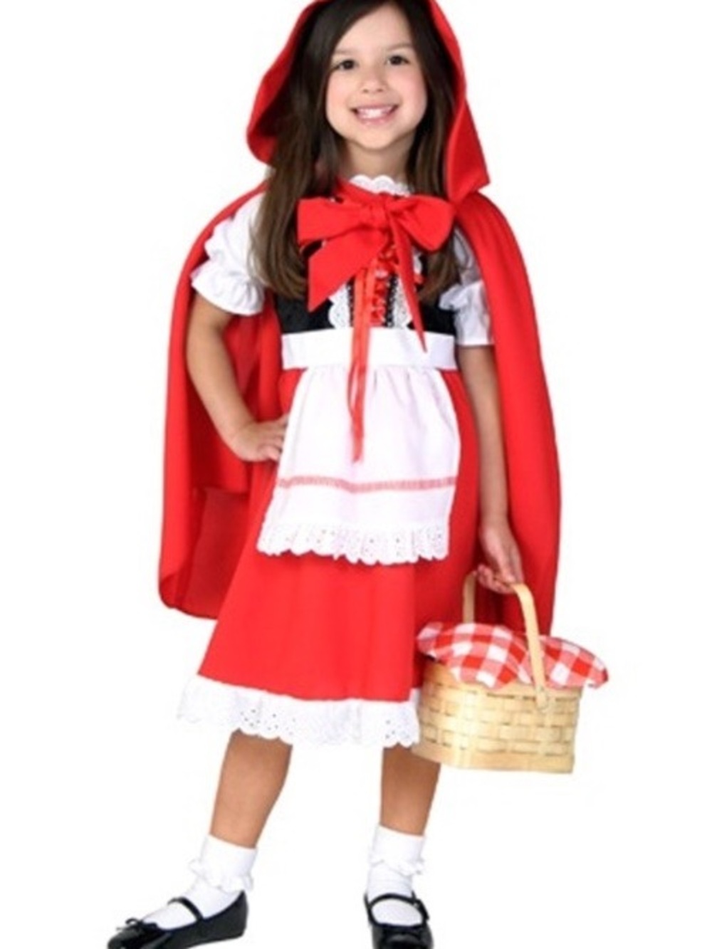 Girls' Red Little Red Riding Hood Hooded Cape Costume